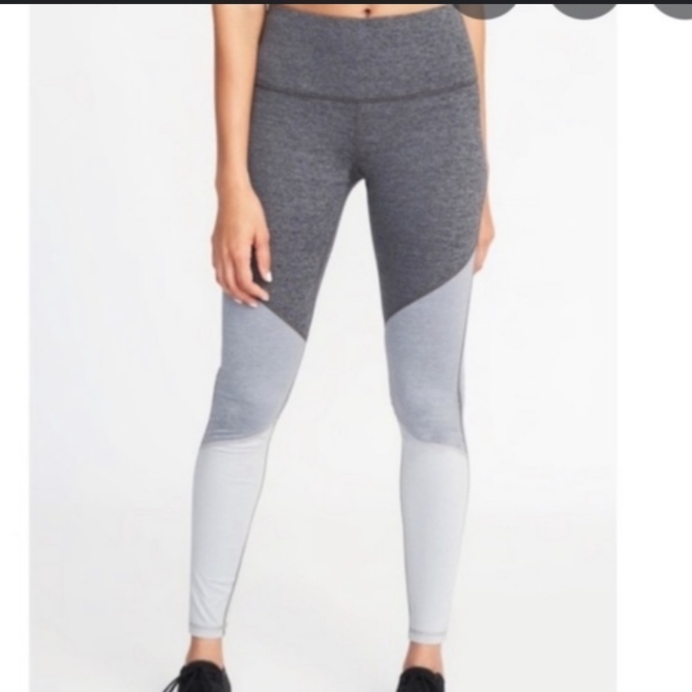 Old Navy Gray Color-block compression gym leggings
